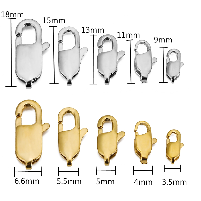 10pcs High End Quality Gold St - Lobster Clasp Silver ulasan dan harga