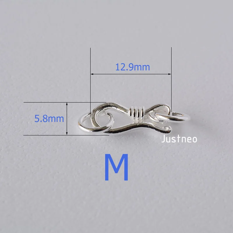 Sterling Silver S Hook & Eye F - Lobster Clasp Silver ulasan dan harga