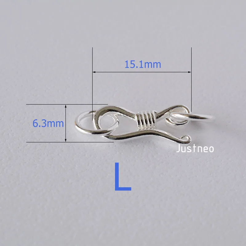 Sterling Silver S Hook & Eye F - Lobster Clasp Silver ulasan dan harga