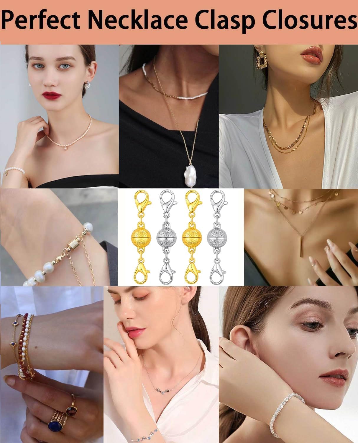 Magnetic Necklace Clasp with L - Lobster Clasp Silver ulasan dan harga
